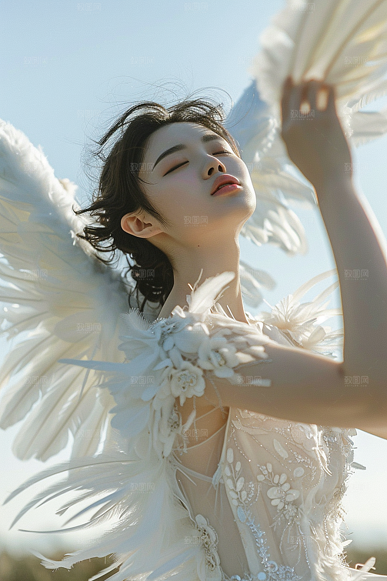 天使女神纯洁清新摄影图
