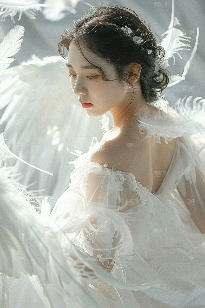 天使女神肖像仙女摄影图