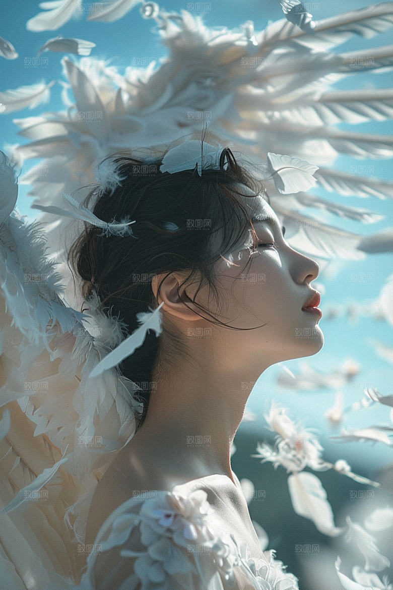 天使女神仙女纯洁摄影图