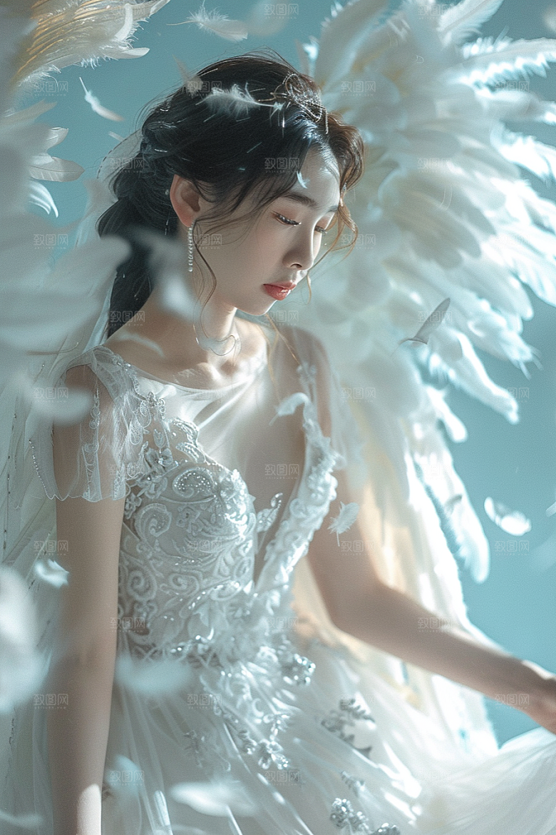 天使女神高清纯洁摄影图