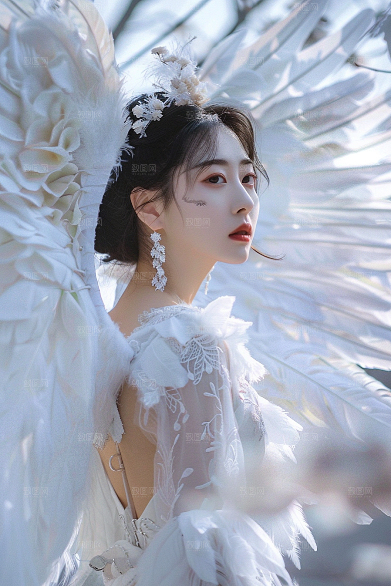 天使女神美女唯美摄影图
