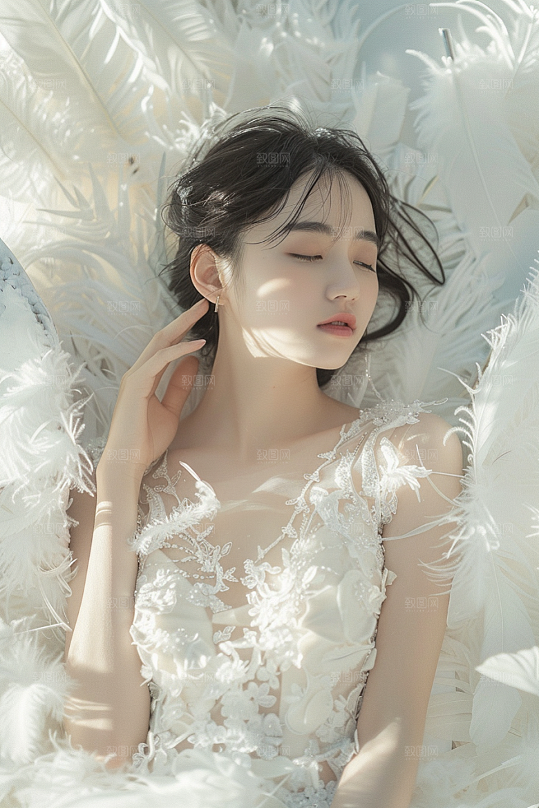 天使女神高清肖像摄影图