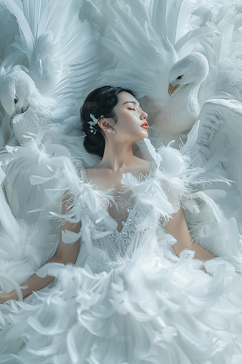 天使女神清新仙女摄影图