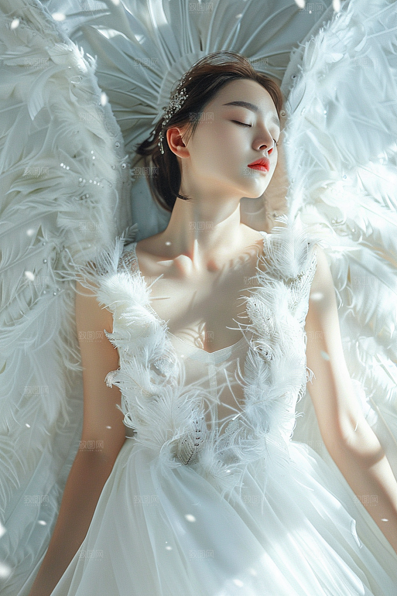 天使女神纯洁写真摄影图