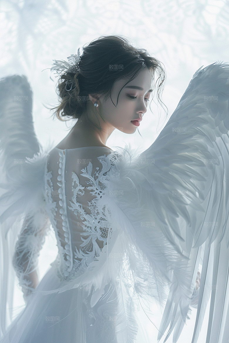 天使女神高清纯洁摄影图