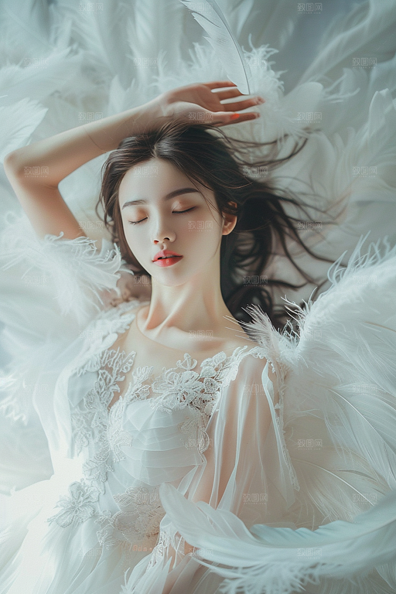 天使女神纯洁写真摄影图