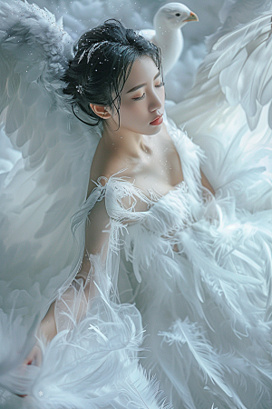 天使女神唯美仙女摄影图