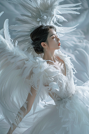 天使女神仙女肖像摄影图