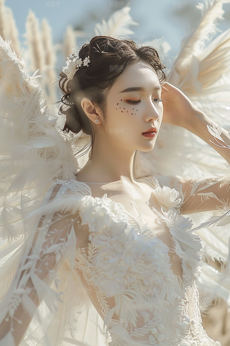 天使女神梦幻美女摄影图