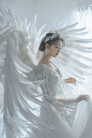 天使女神纯洁美女摄影图