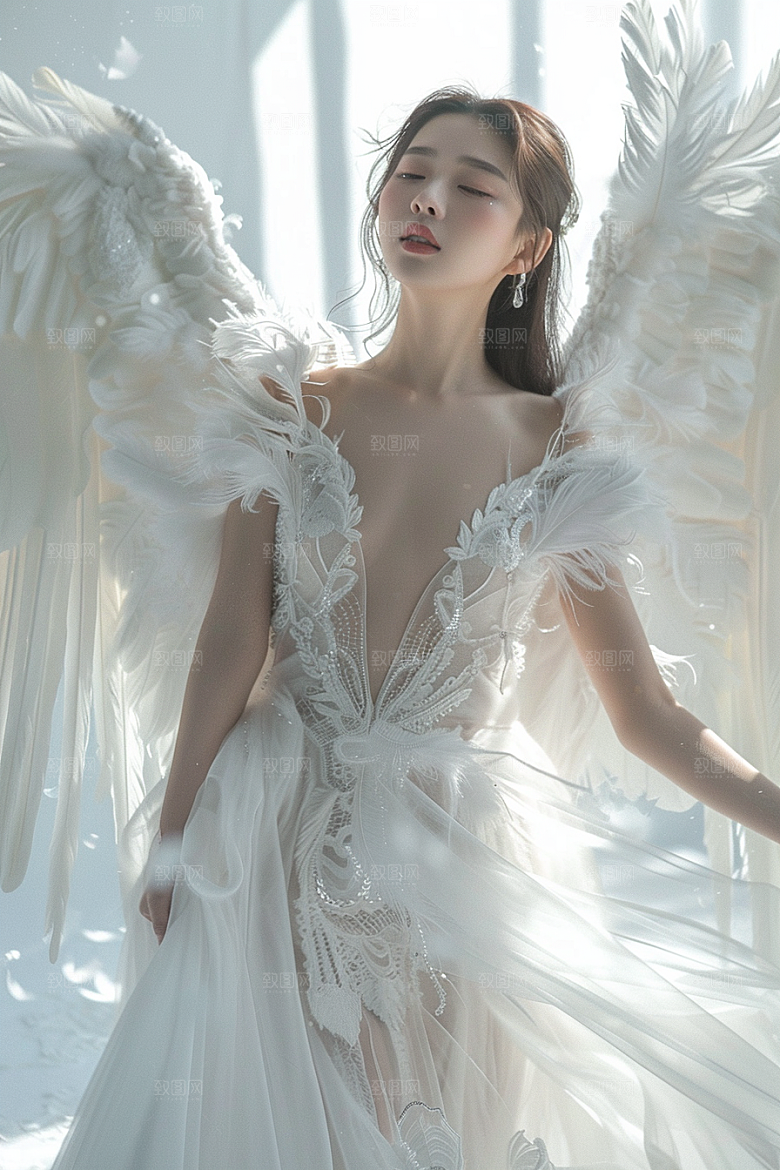 天使女神唯美人物摄影图