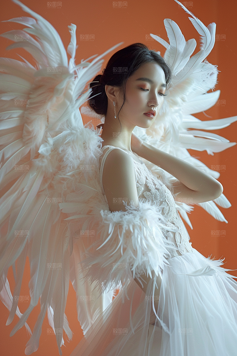 天使女神美女人物摄影图