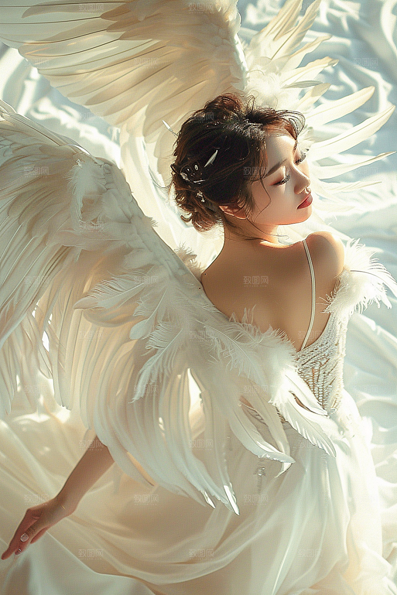 天使女神纯洁唯美摄影图