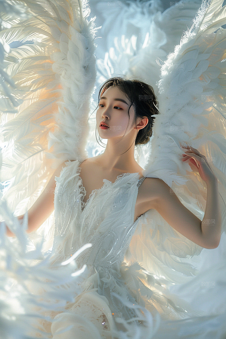 天使女神人物纯洁摄影图