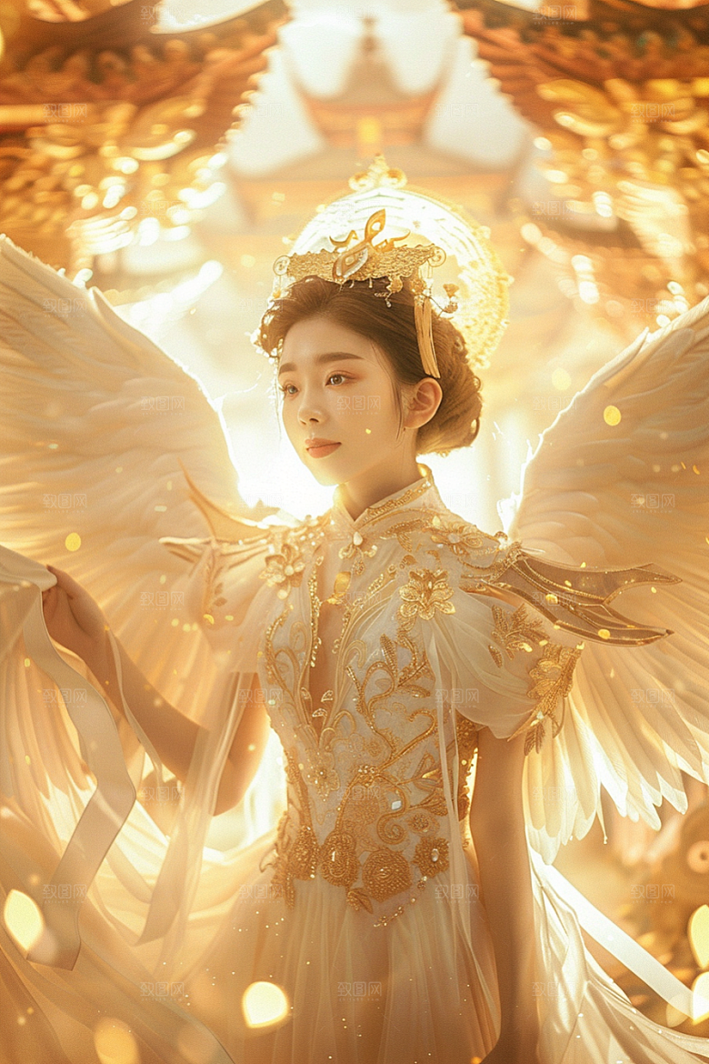天使女神仙女肖像摄影图