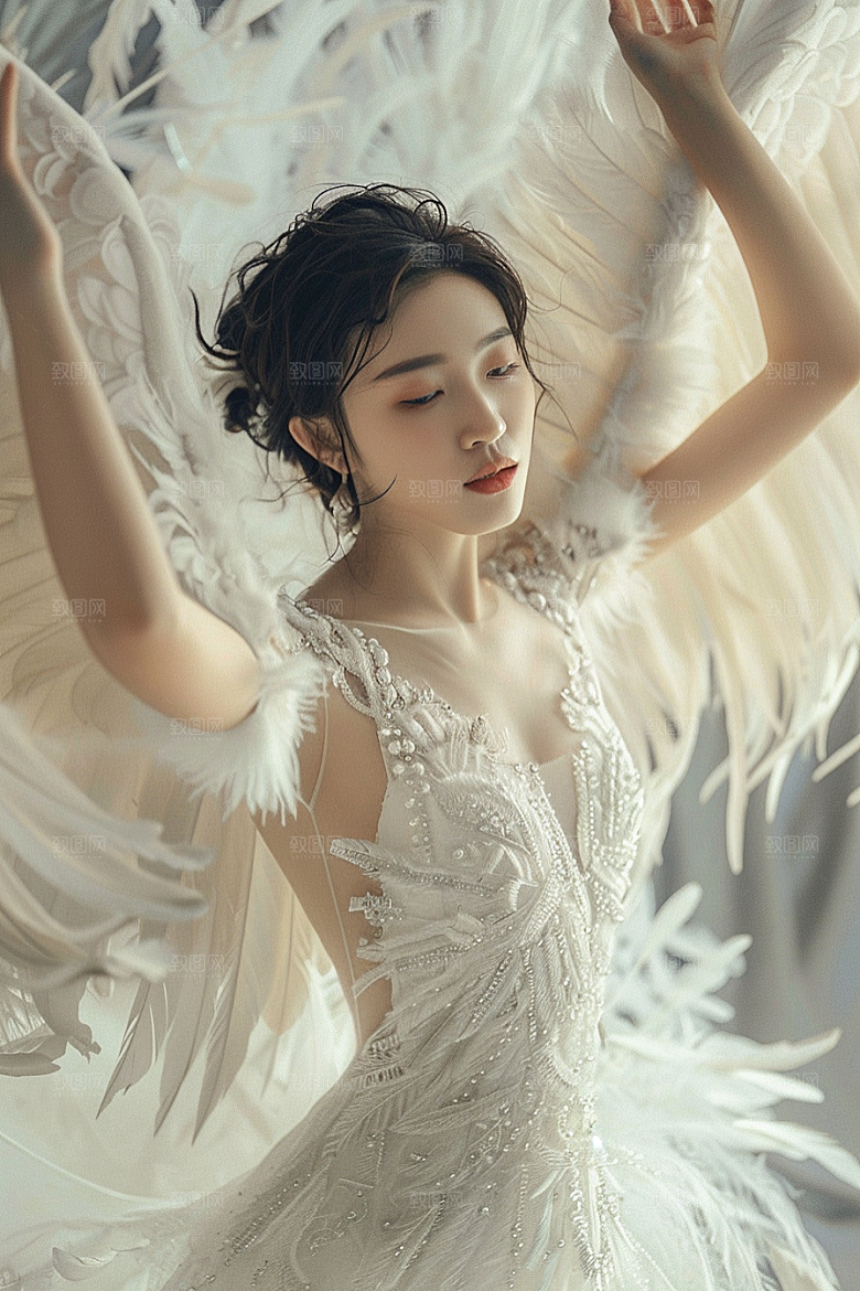 天使女神纯洁唯美摄影图