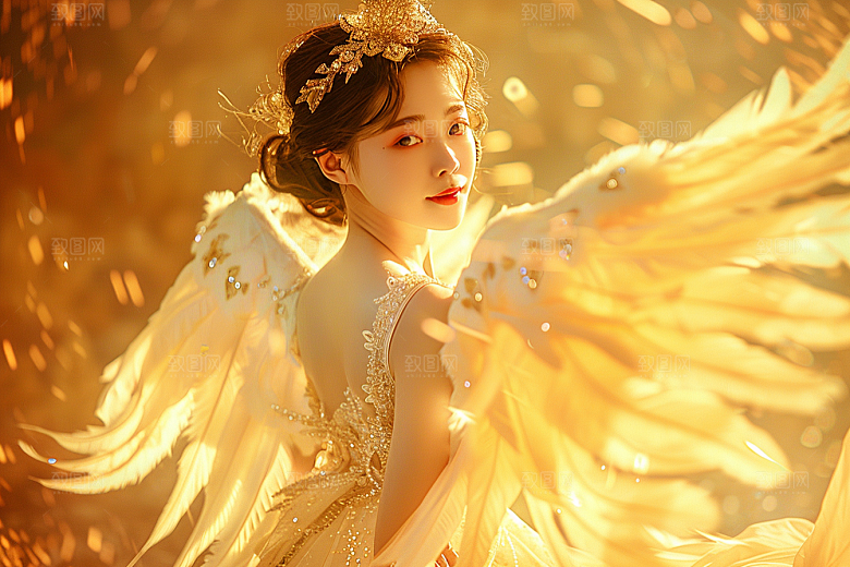 天使女神纯洁美女摄影图