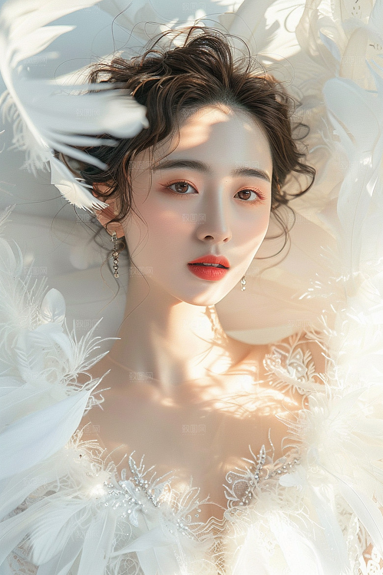 天使女神人物纯洁摄影图
