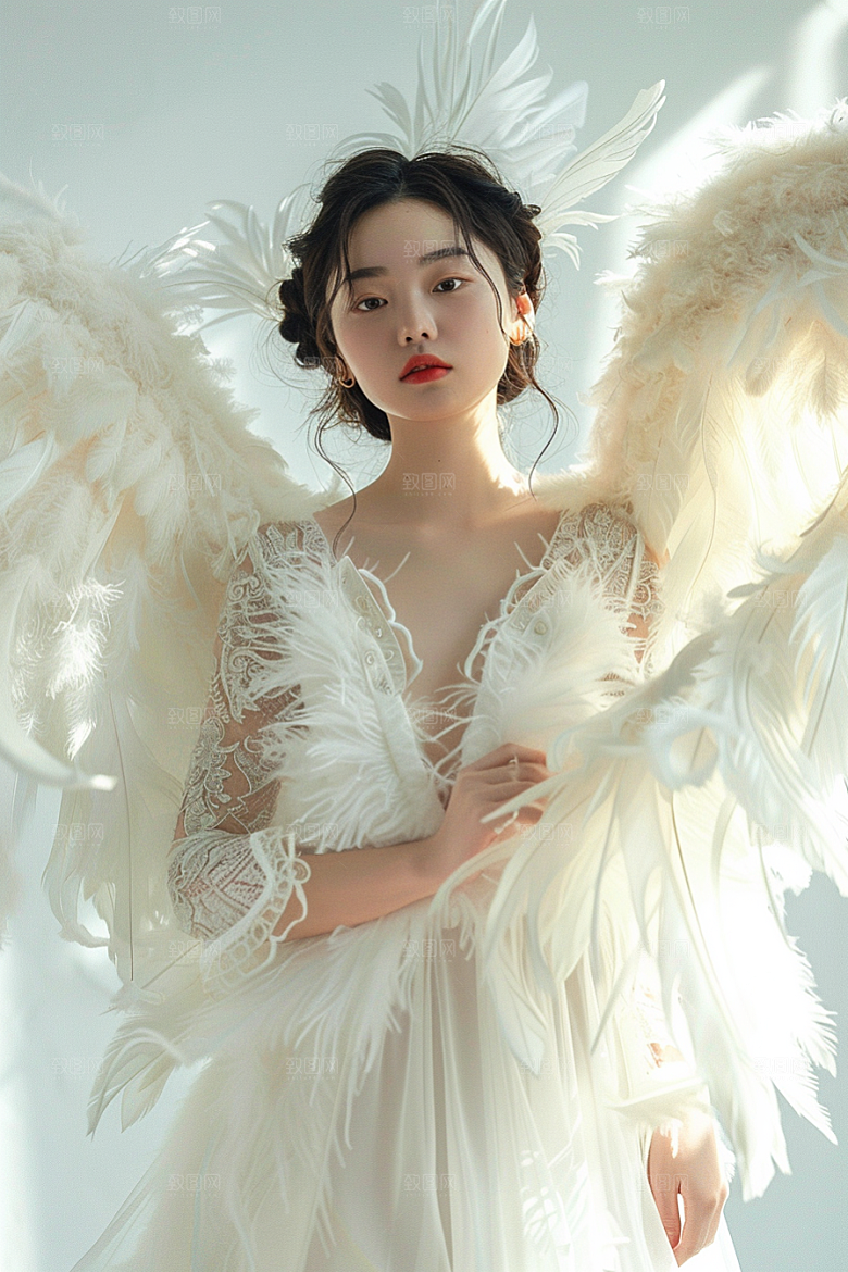天使女神高清肖像摄影图