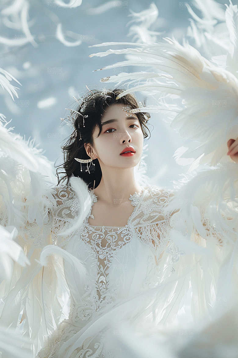 天使女神梦幻纯洁摄影图