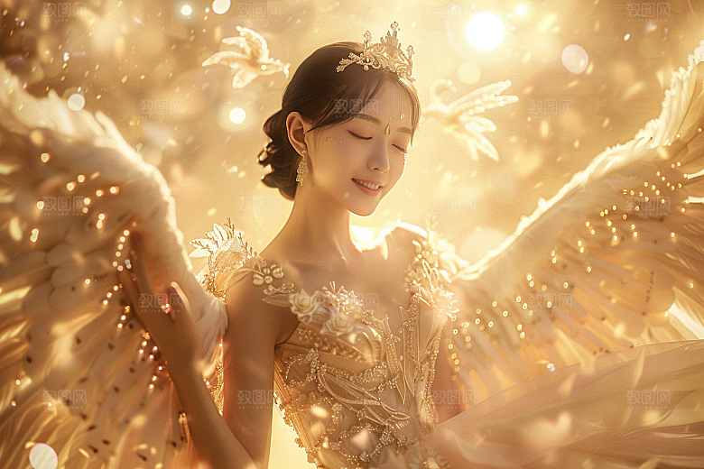 天使女神写真清新摄影图