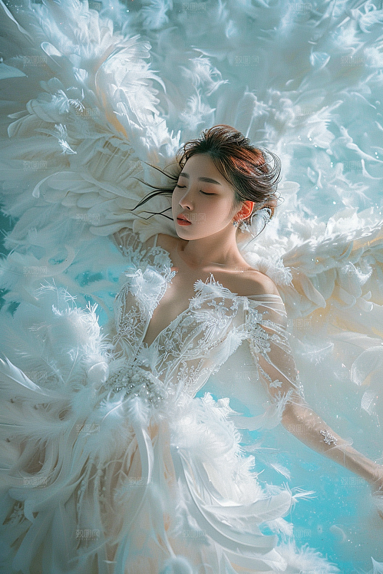 天使女神肖像人物摄影图