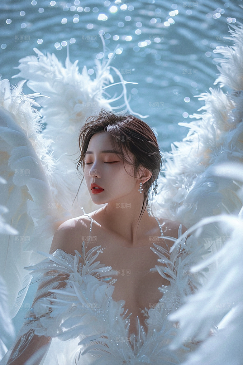 天使女神唯美清新摄影图
