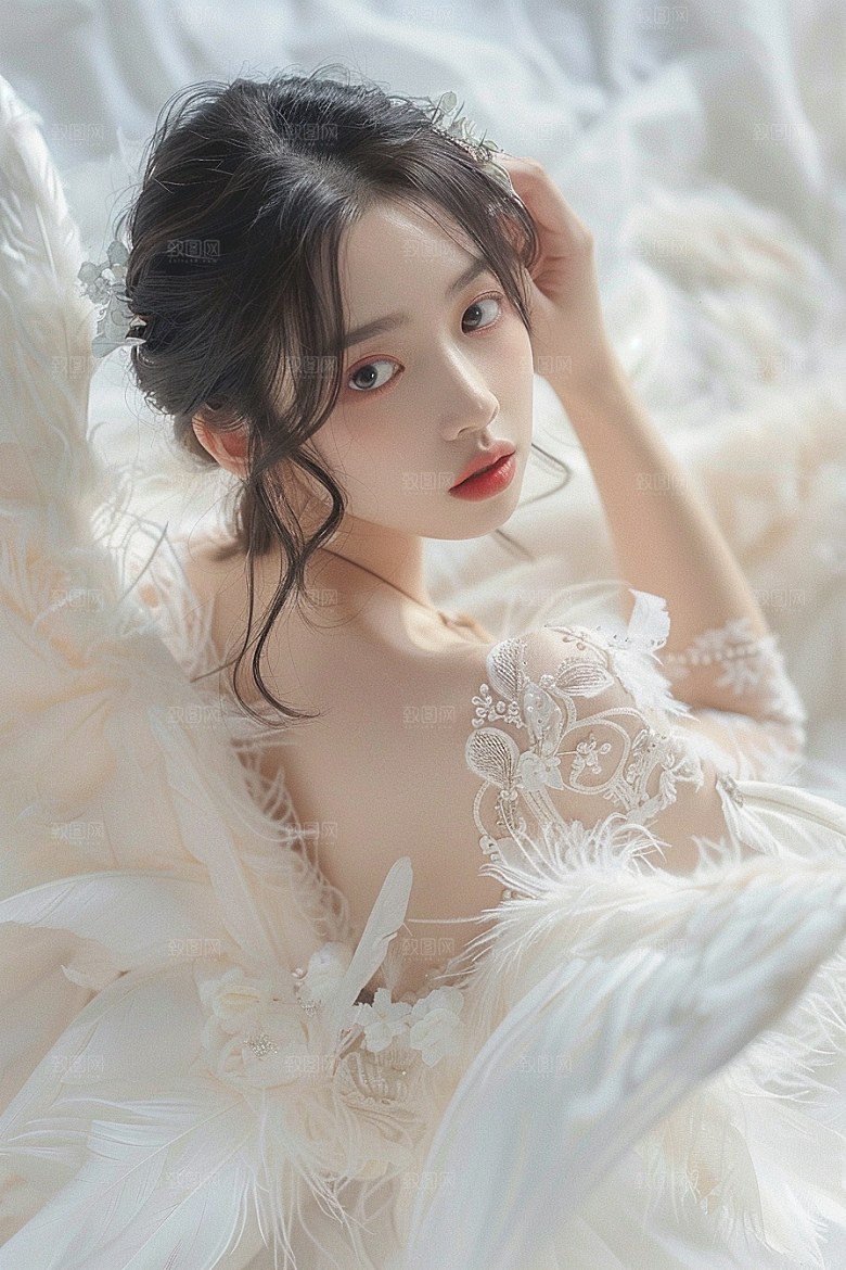 天使女神人物清新摄影图