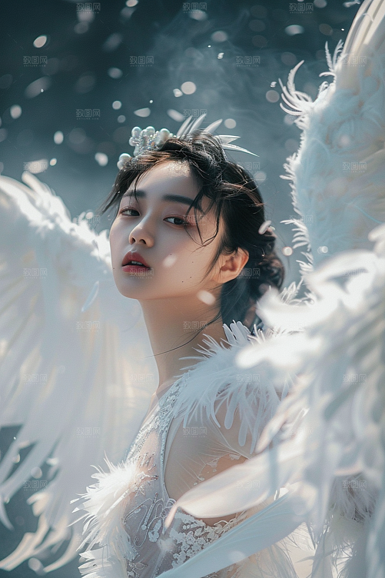 天使女神唯美人物摄影图