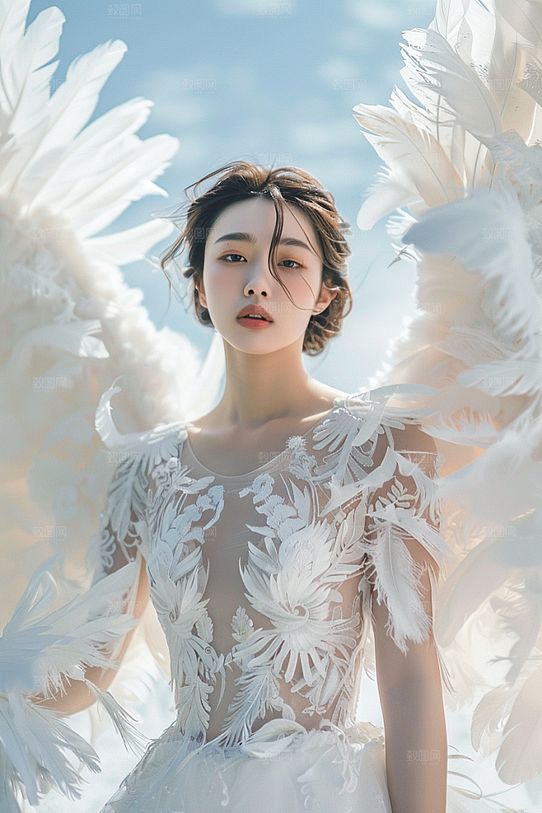天使女神唯美人物摄影图