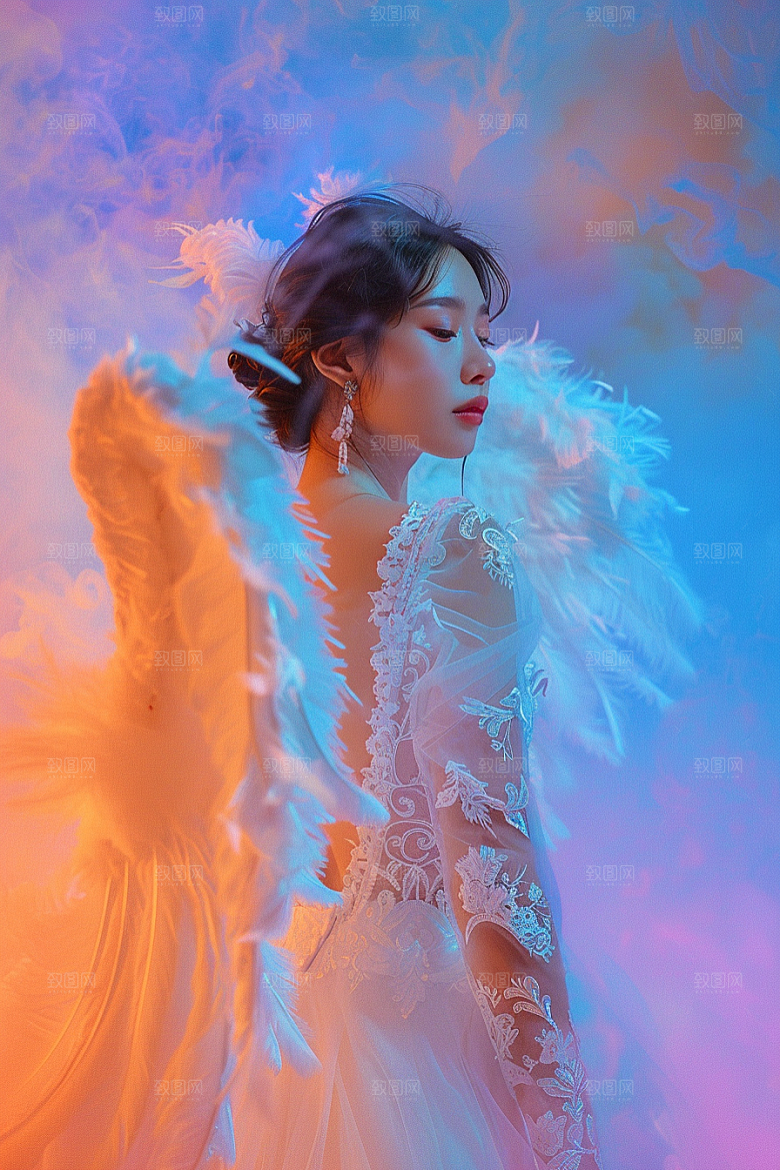 天使女神梦幻高清摄影图