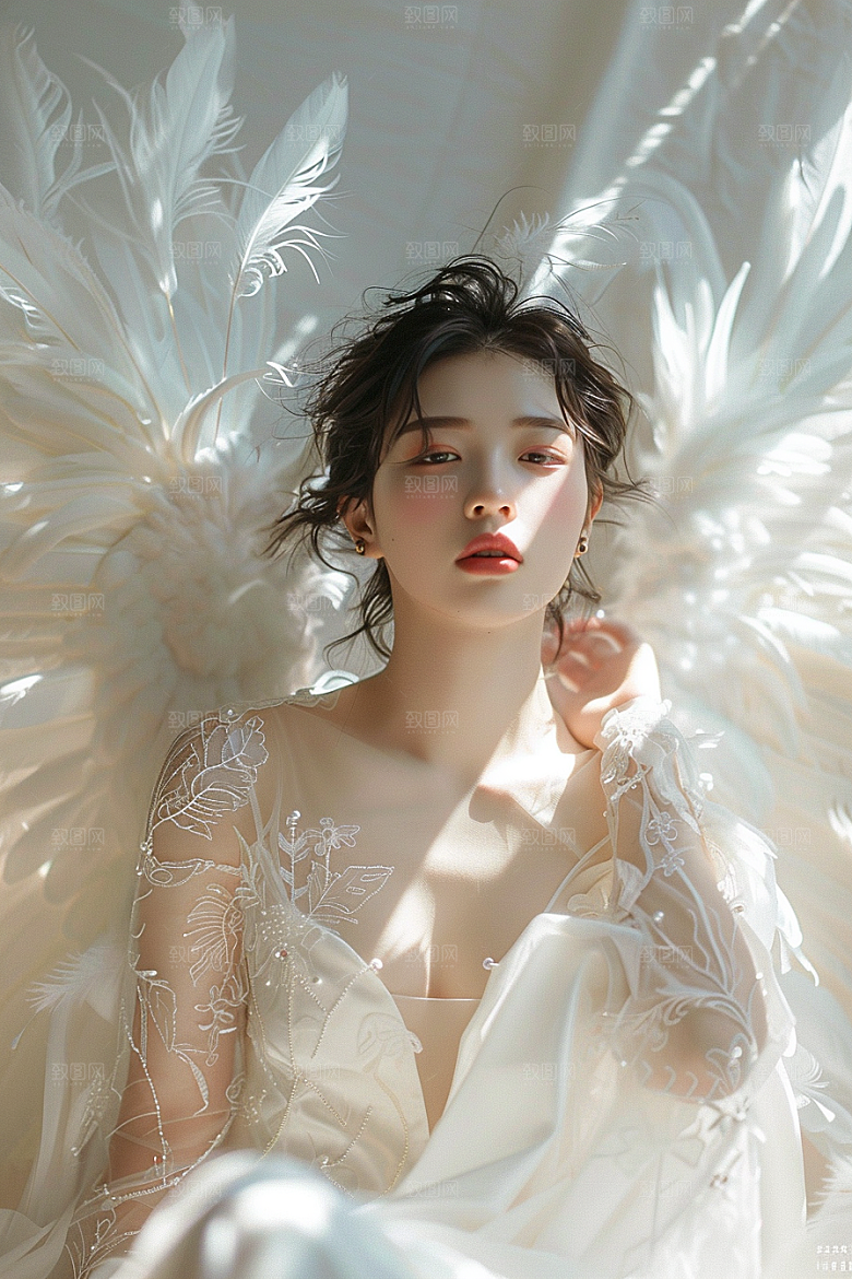 天使女神美女高清摄影图
