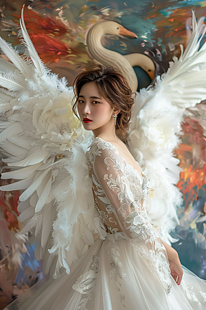 天使女神肖像仙女摄影图