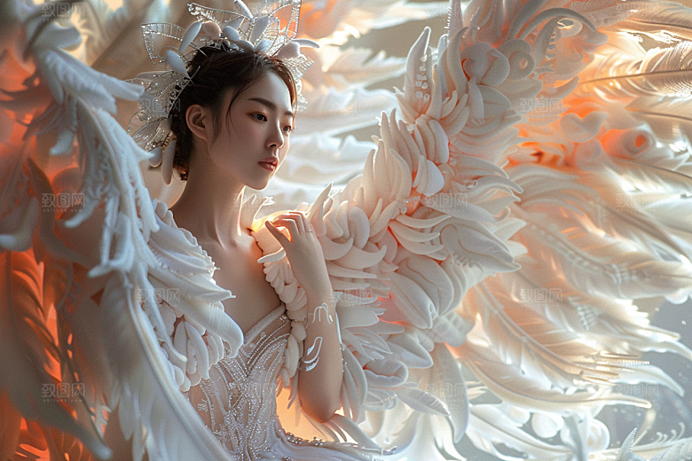 天使女神唯美纯洁摄影图