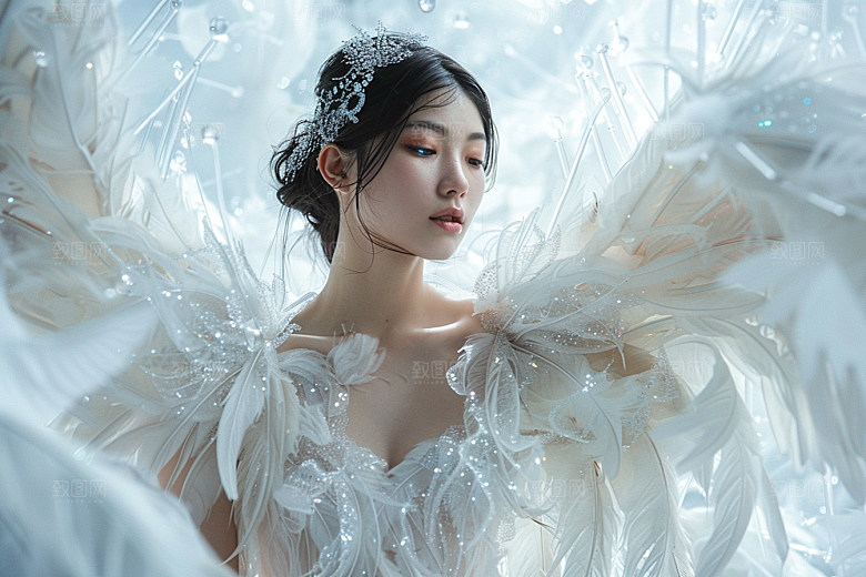天使女神清新高清摄影图