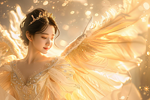 天使女神美女仙女摄影图