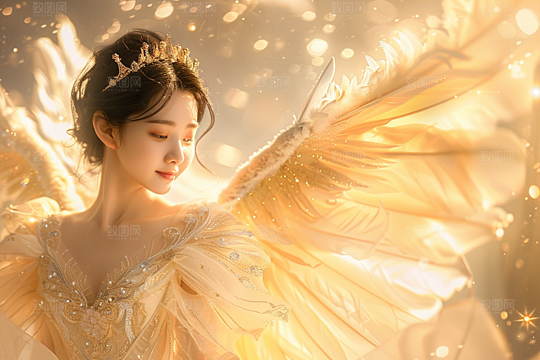 天使女神美女仙女摄影图