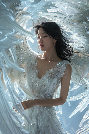 天使女神唯美清新摄影图