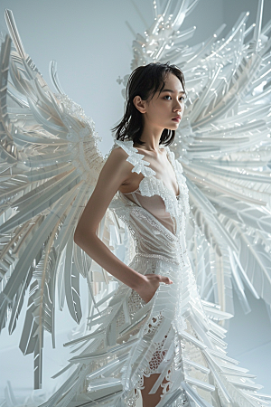 天使女神肖像梦幻摄影图