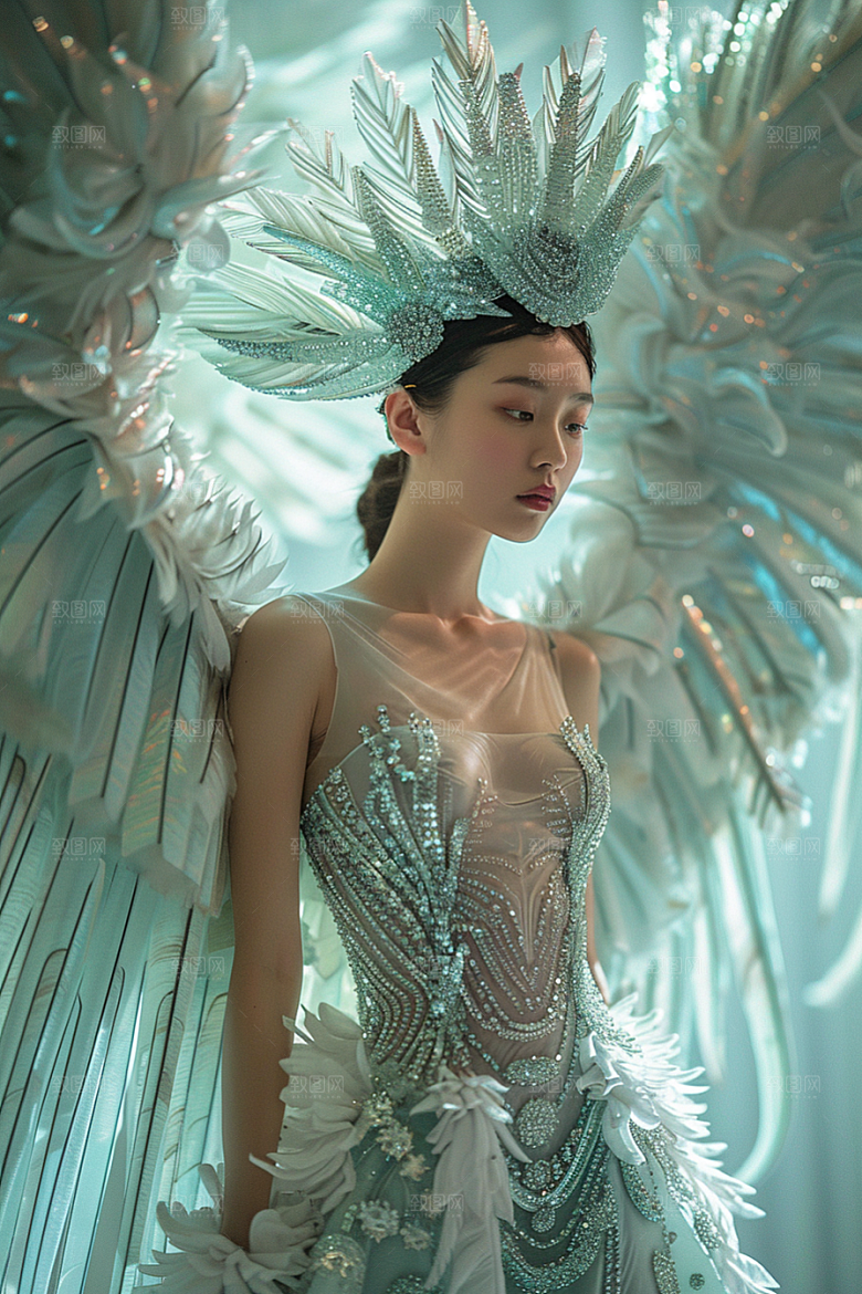 天使女神清新仙女摄影图