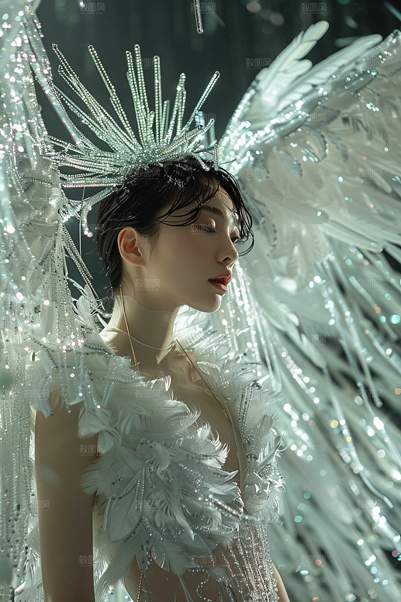 天使女神清新写真摄影图