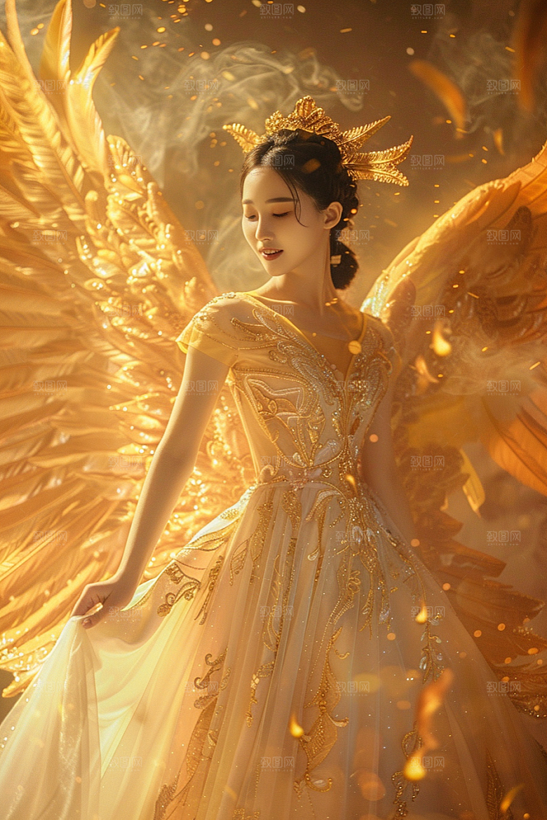 天使女神清新纯洁摄影图