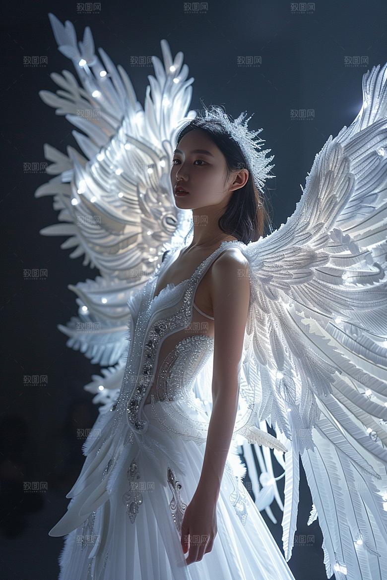 天使女神仙女肖像摄影图