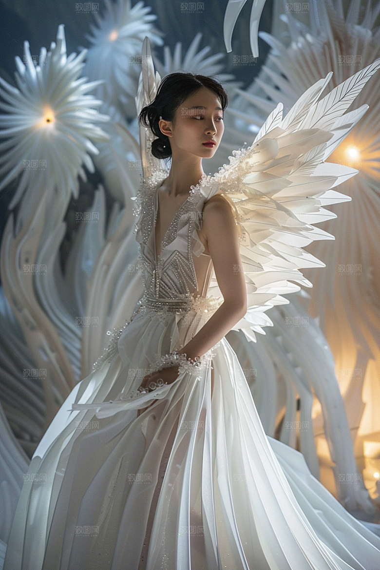 天使女神唯美美女摄影图