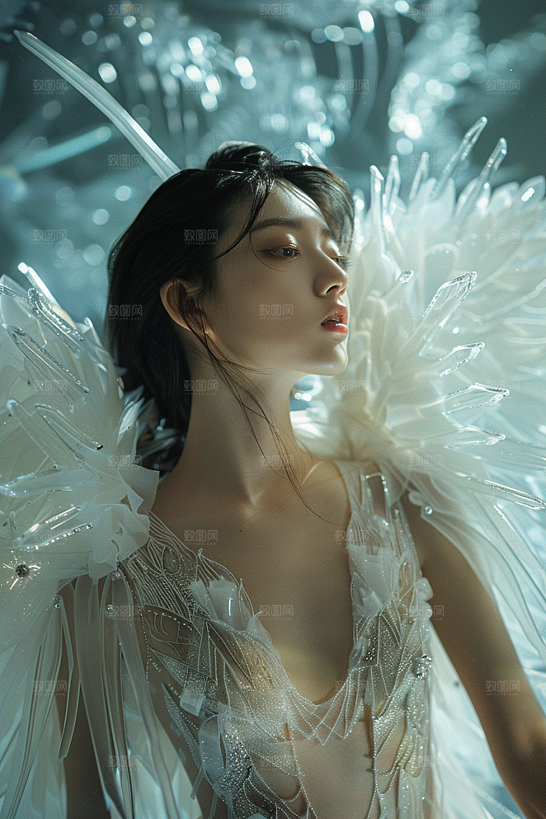 天使女神高清肖像摄影图