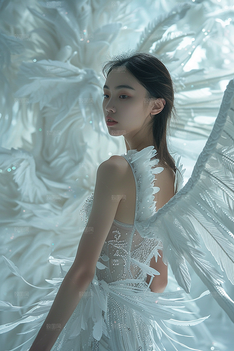天使女神清新高清摄影图