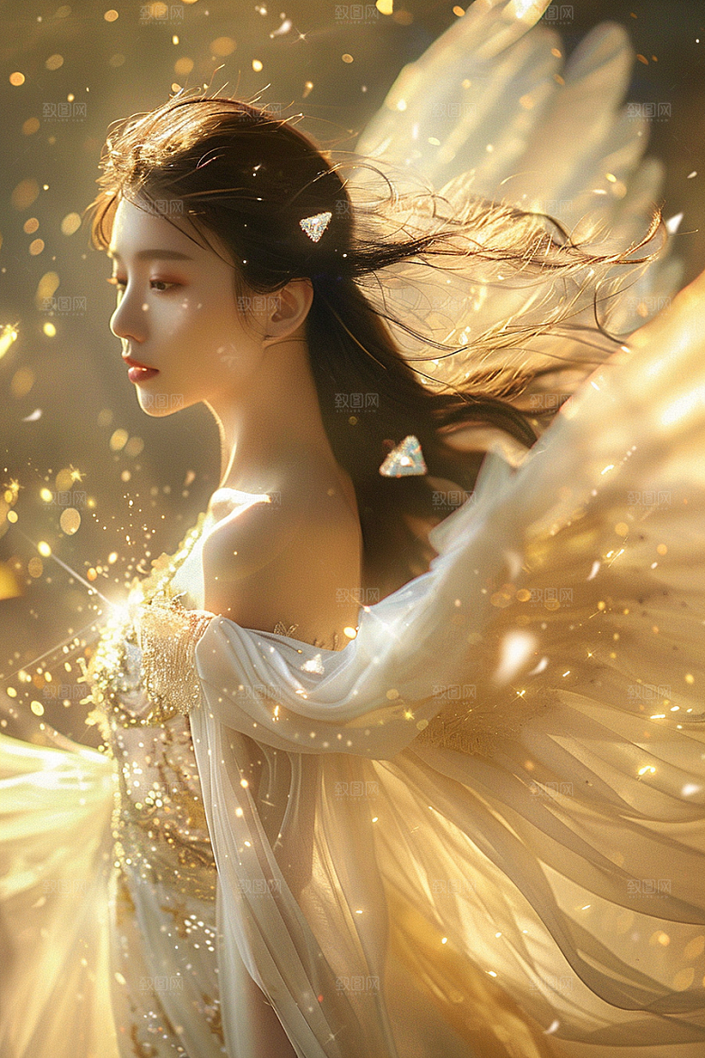 天使女神高清美女摄影图