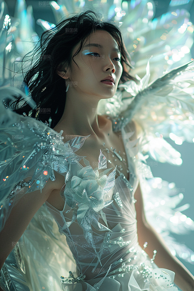 天使女神人物写真摄影图