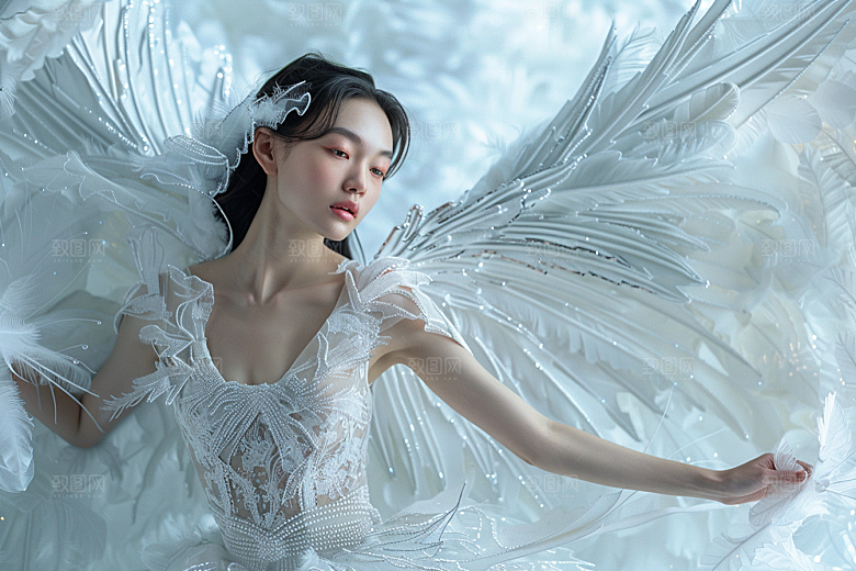 天使女神写真人物摄影图