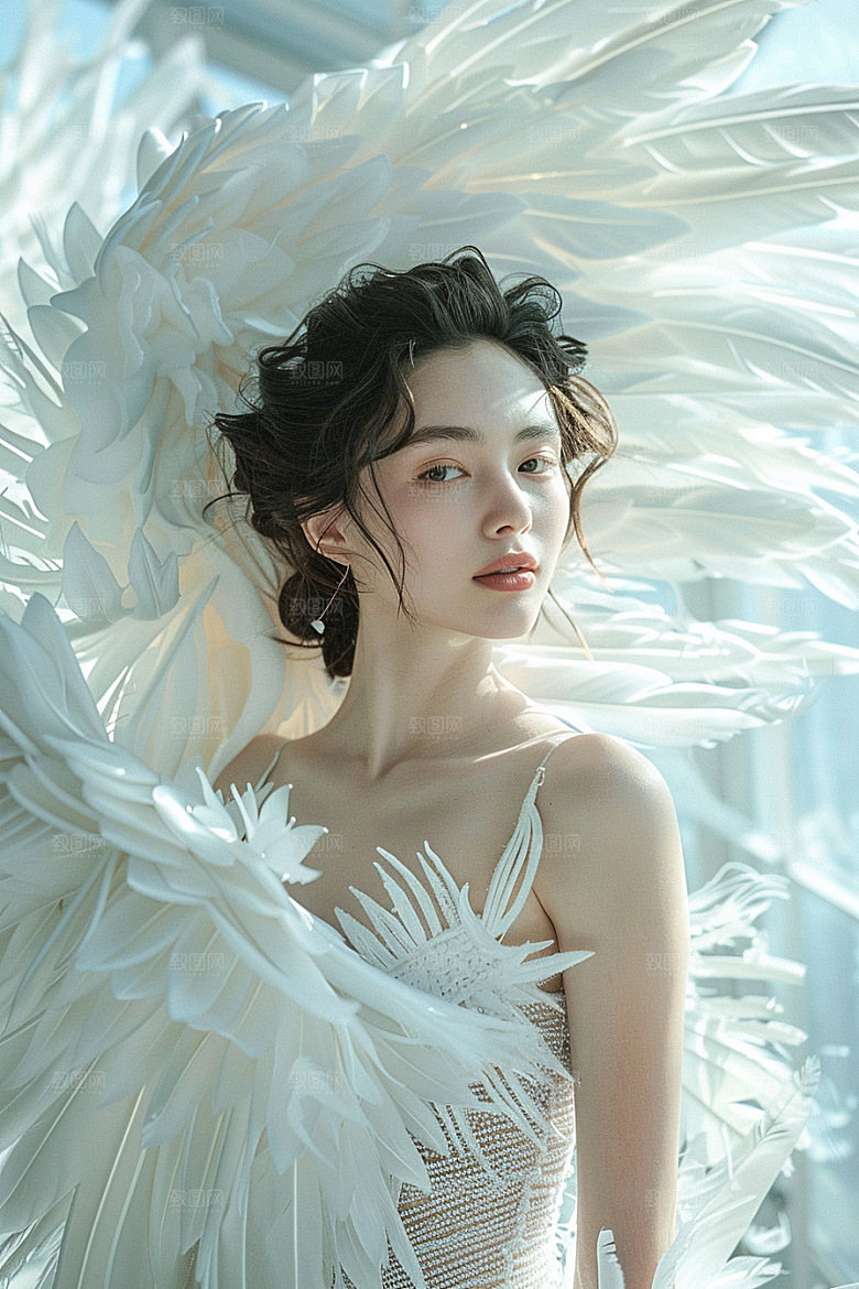 天使女神仙女美女摄影图